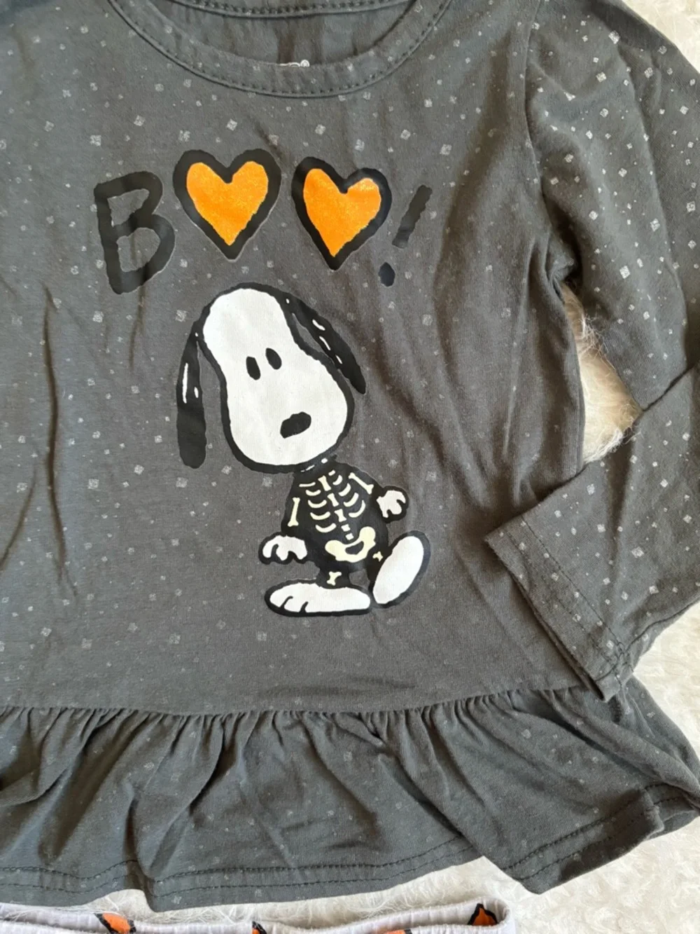 Peanuts Snoopy Girls Halloween Outfit Matching Set
